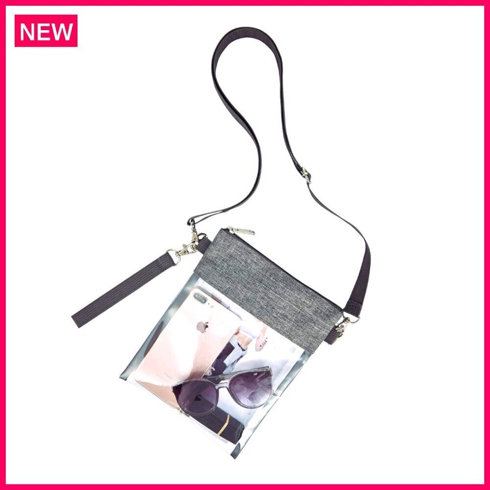 Clear Crossbody Bag Stadium Approved PVC Purse for Concerts Sports